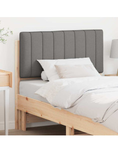 Testiera imbottita Marrone e Grigio Chiaro 90 cm Pino massello