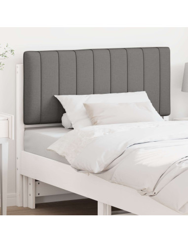 Testiera imbottita Bianco e grigio chiaro 100 cm Pino massello