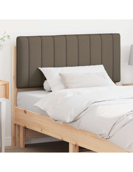 Testiera imbottita Marrone e taupe 100 cm Pino massello
