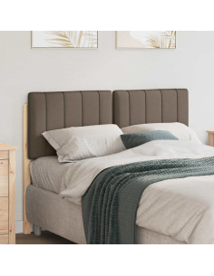 Testiera imbottita Marrone e taupe 120 cm Pino massello