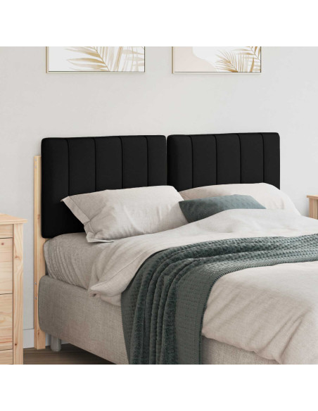 Testiera imbottita Marrone e Nero 120 cm Pino massello