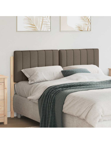 Testiera imbottita Marrone e taupe 140 cm Pino massello