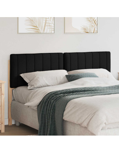 Testiera imbottita Marrone e Nero 150 cm Pino massello
