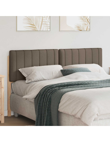 Testiera imbottita Marrone e taupe 160 cm Pino massello