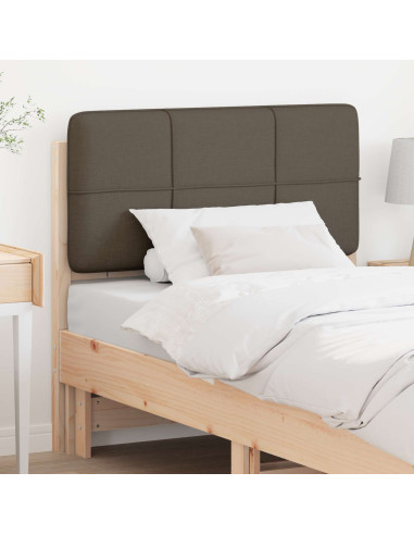 Testiera imbottita Marrone e taupe 80 cm Pino massello