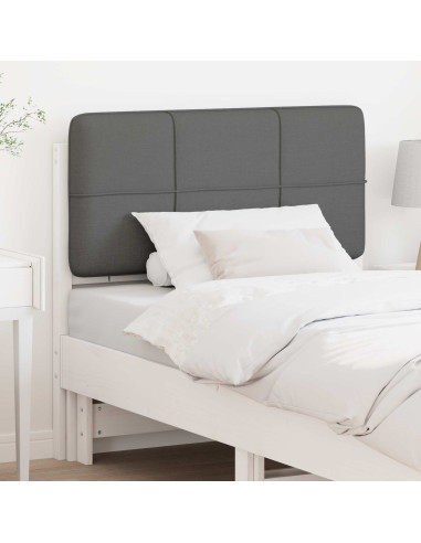 Testiera imbottita Bianco e grigio chiaro 90 cm Pino massello