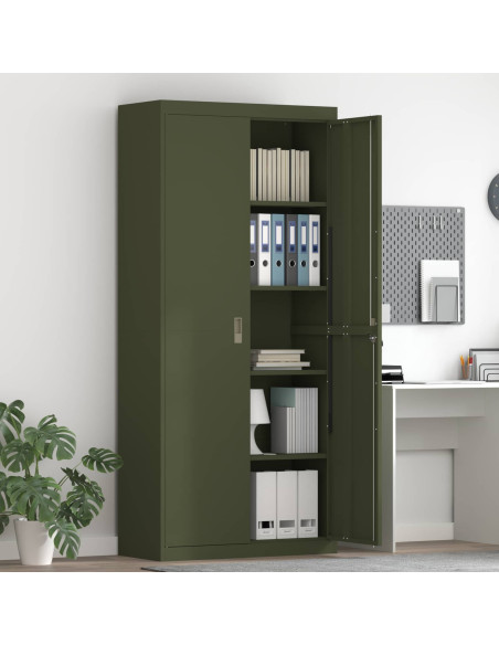 Armadio 2 pcs Verde oliva 90 x 40 x 200 cm Acciaio