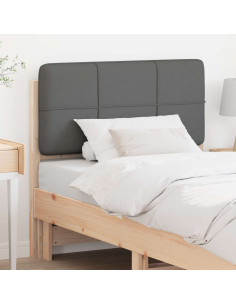 Testiera imbottita Marrone e Grigio Chiaro 90 cm Pino massello