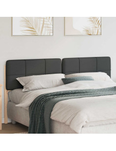 Testiera imbottita Marrone e grigio scuro 180 cm Pino massello