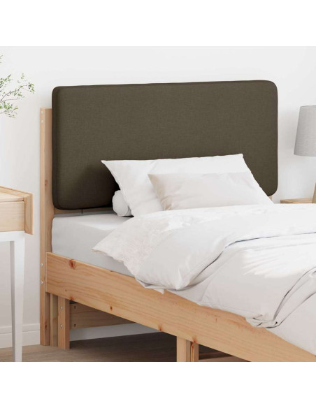 Testiera imbottita Marrone e taupe 75 cm Pino massello