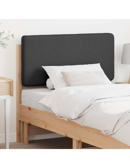 Testiera imbottita Marrone e grigio scuro 75 cm Pino massello