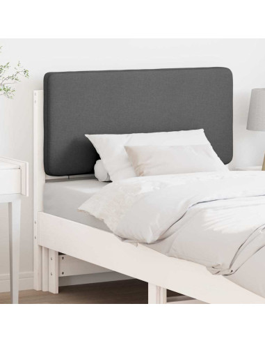 Testiera imbottita Bianco e grigio chiaro 90 cm Pino massello