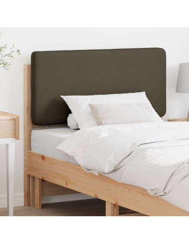 Testiera imbottita Marrone e taupe 90 cm Pino massello