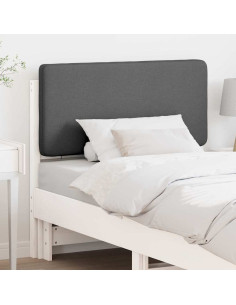 Testiera imbottita Bianco e grigio chiaro 100 cm Pino massello