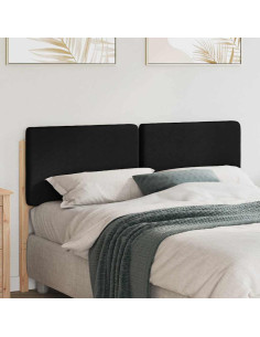 Testiera imbottita Marrone e Nero 120 cm Pino massello