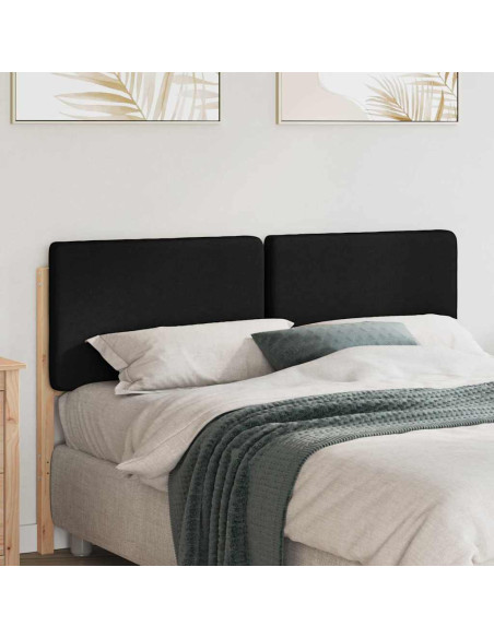 Testiera imbottita Marrone e Nero 135 cm Pino massello