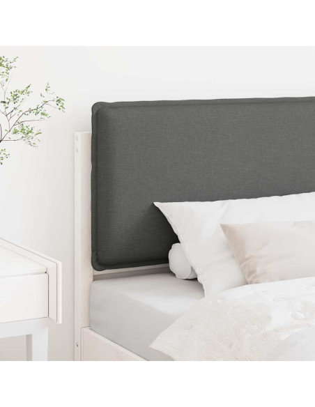 Testiera imbottita Bianco e grigio chiaro 75 cm Pino massello