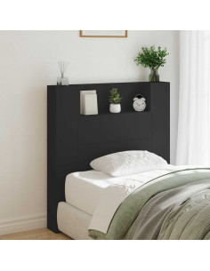 Testiera Nero 100 x 16,5 x 103,5 cm Legno multistrato