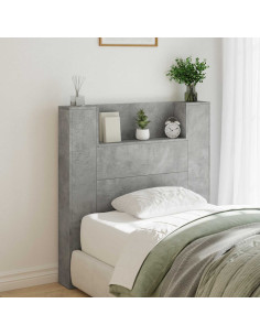 Testiera Grigio cemento 100 x 16,5 x 103,5 cm Legno multistrato