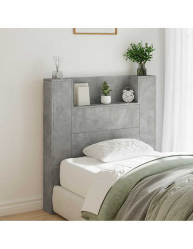 Testiera Grigio cemento 100 x 16,5 x 103,5 cm Legno multistrato