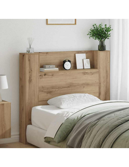 Testiera con lo scaffale Rovere artigianale 120 x 15 x 103,5 cm