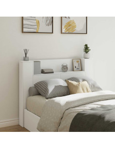 Testiera Bianco 140 x 16,5 x 103,5 cm Legno multistrato