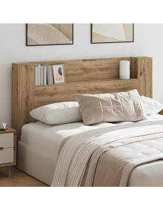 Testiera con lo scaffale Rovere artigianale 160 x 17 x 104,5 cm