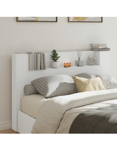 Testiera Bianco 160 x 16,5 x 103,5 cm Legno multistrato