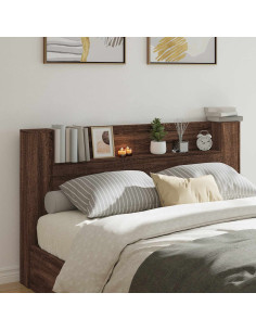 Testiera Rovere Marrone 180 x 16,5 x 103,5 cm Legno multistrato