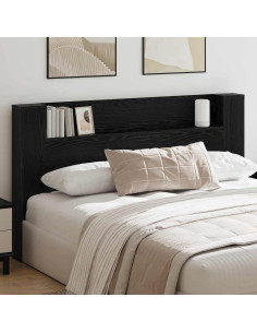 Testiera Rovere Nero 180 x 17 x 104,5 cm Legno multistrato