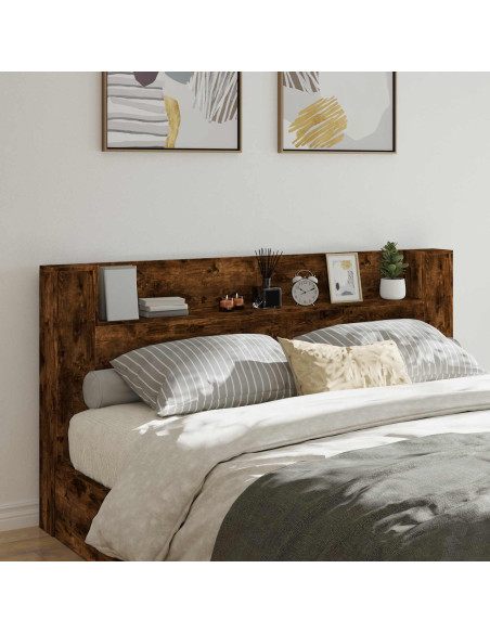 Testiera Rovere fumé 200 x 16,5 x 103,5 cm Legno multistrato