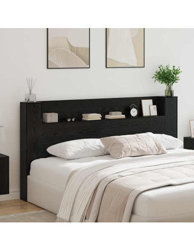 Testiera Rovere Nero 200 x 15 x 103,5 cm Legno multistrato