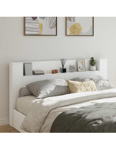 Testiera Bianco 200 x 16,5 x 103,5 cm Legno multistrato