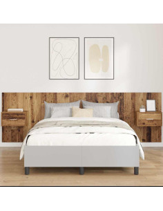 Testata con Comodino 3 pcs Legno vecchio Legno multistrato