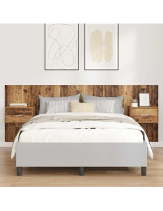 Testata con Comodino 3 pcs Legno vecchio Legno multistrato