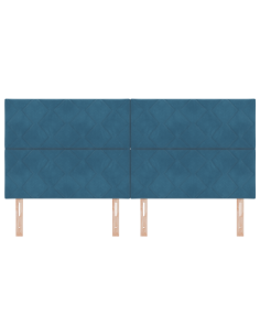 Testiera LED Blu Scuro 200 cm Pelle Sintetica