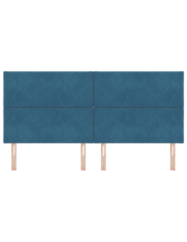 Testiera LED Blu Scuro 200 cm Pelle Sintetica