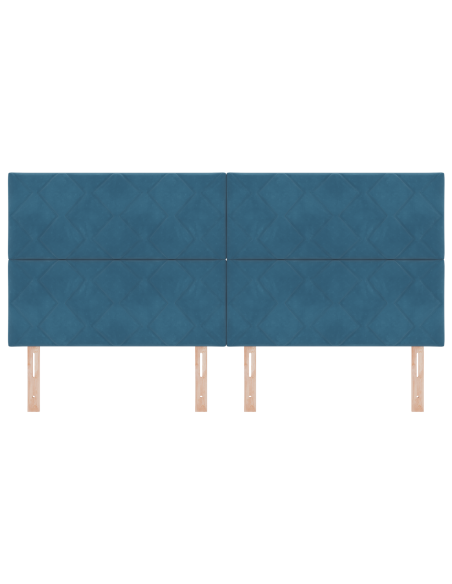 Testiera LED Blu Scuro 200 cm Pelle Sintetica