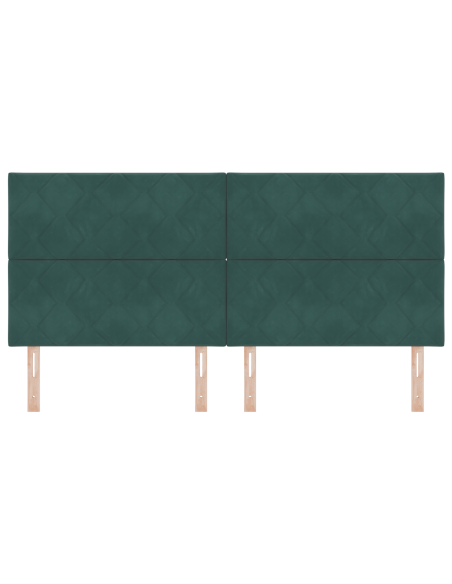 Testiera LED Verde Scuro 200 cm Pelle Sintetica