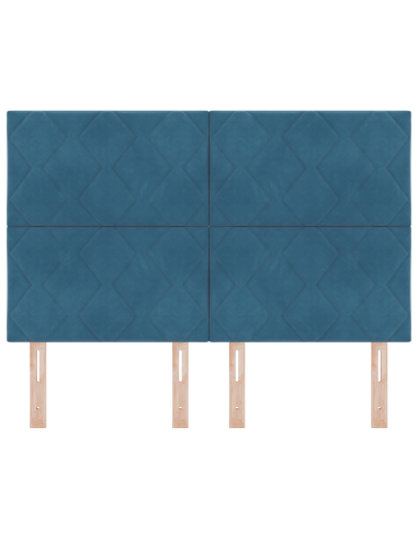 Testiera LED Blu Scuro 160 cm Pelle Sintetica