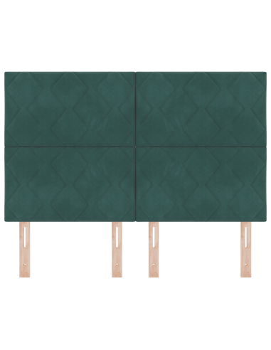 Testiera LED Verde Scuro 160 cm Pelle Sintetica