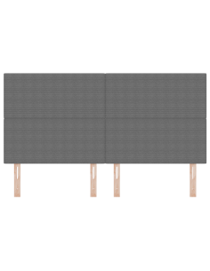 Testiera LED con testiera Grigio chiaro 180 cm Poliestere