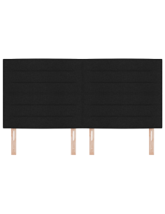 Testiera LED con luci a strisce a LED Nero 180 cm Poliestere