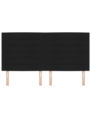 Testiera LED con luci a strisce a LED Nero 180 cm Poliestere