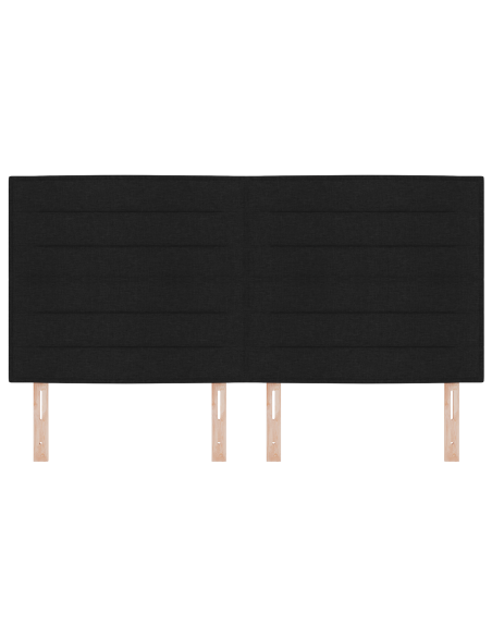 Testiera LED con luci a strisce a LED Nero 180 cm Poliestere