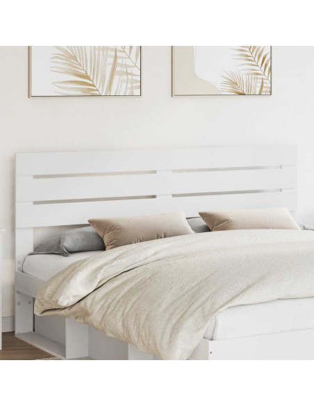 Testiera con testiera Bianco 200 cm Legno multistrato