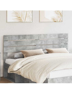 Testiera con testiera Grigio cemento 180 cm Legno multistrato