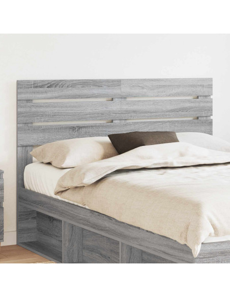 Testiera con testiera Grigio Sonoma 150 cm Legno multistrato