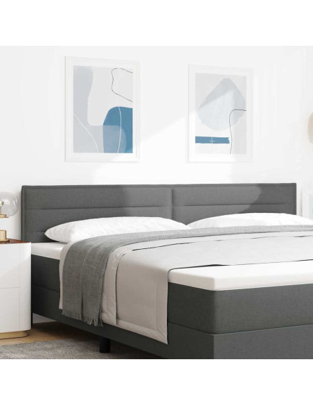 Testiera con testiera Grigio scuro 200 cm Pelle Sintetica