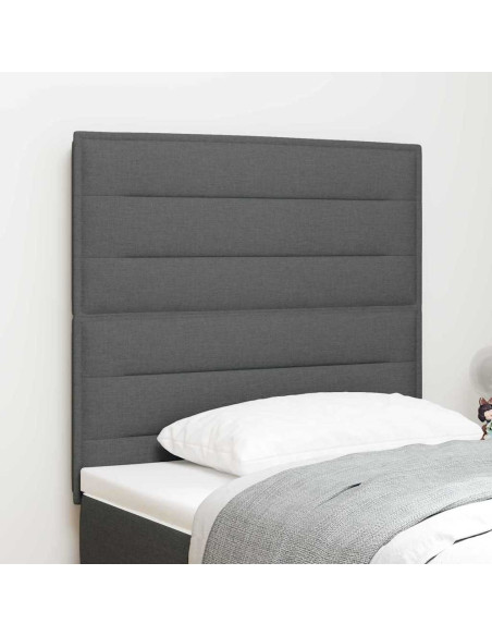 Testiera con testiera Grigio scuro 100 cm Pelle Sintetica